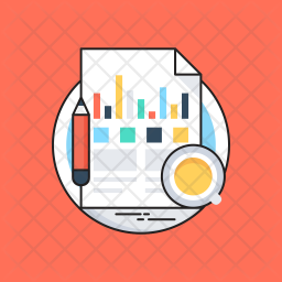 256x256 Financial Statement Icon Of Flat Style