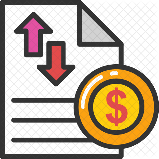 512x512 Income Statement Icon Of Colored Outline Style