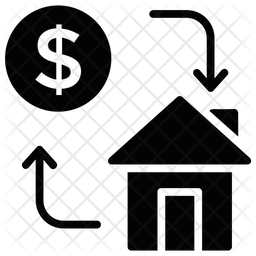 256x256 House Financing Icon Of Glyph Style