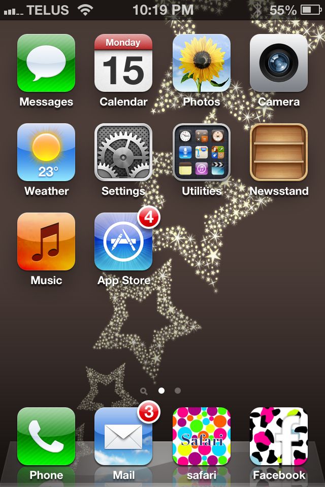 640x960 Changed My Facebook Icon And Safari Icon!!!! Using Cocoppa App