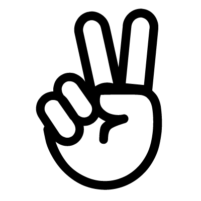 400x400 Hand Two Finger Icon