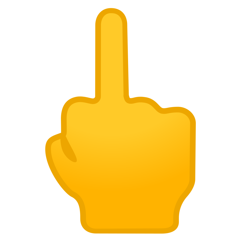 1024x1024 Middle Finger Icon Noto Emoji People Bodyparts Iconset Google