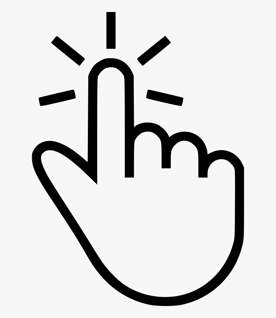 920x1060 Click Finger Icon Png