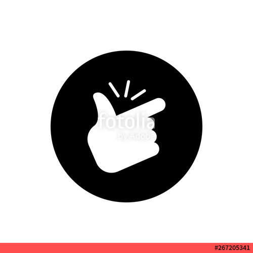 500x500 Snap Finger Icon Set, Outline And Fill, Easy Concept Symbol