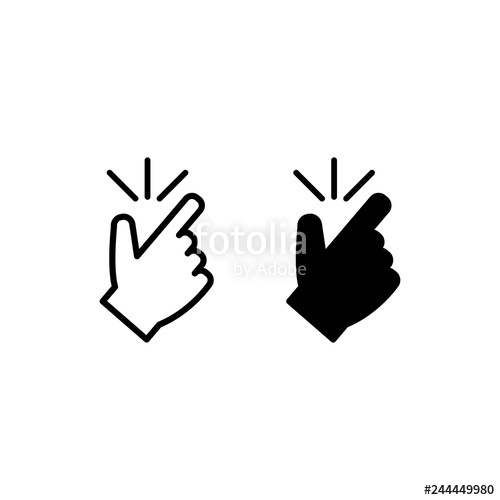 500x500 Snap Of The Fingers Icon Easy Concept Vector Set Stock Image