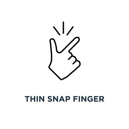 450x450 Thin Snap Finger Like Easy Icon, Symbol Linear Abstract Trend