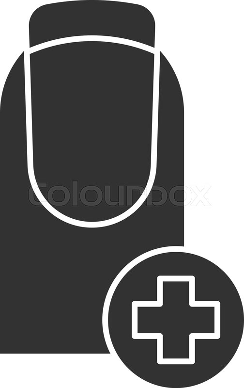 504x800 Healthy Nail Glyph Icon Silhouette Stock Vector Colourbox