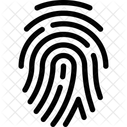 256x256 Fingerprint Icon Of Glyph Style