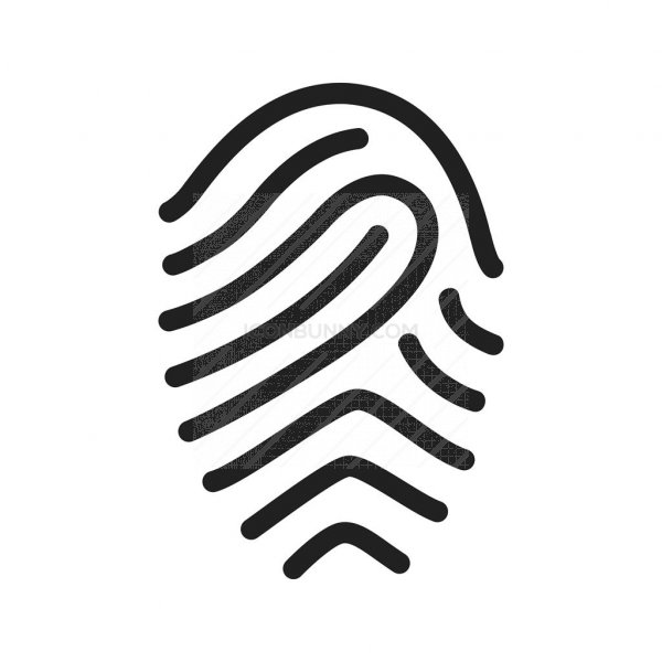 600x600 Fingerprint Line Icon