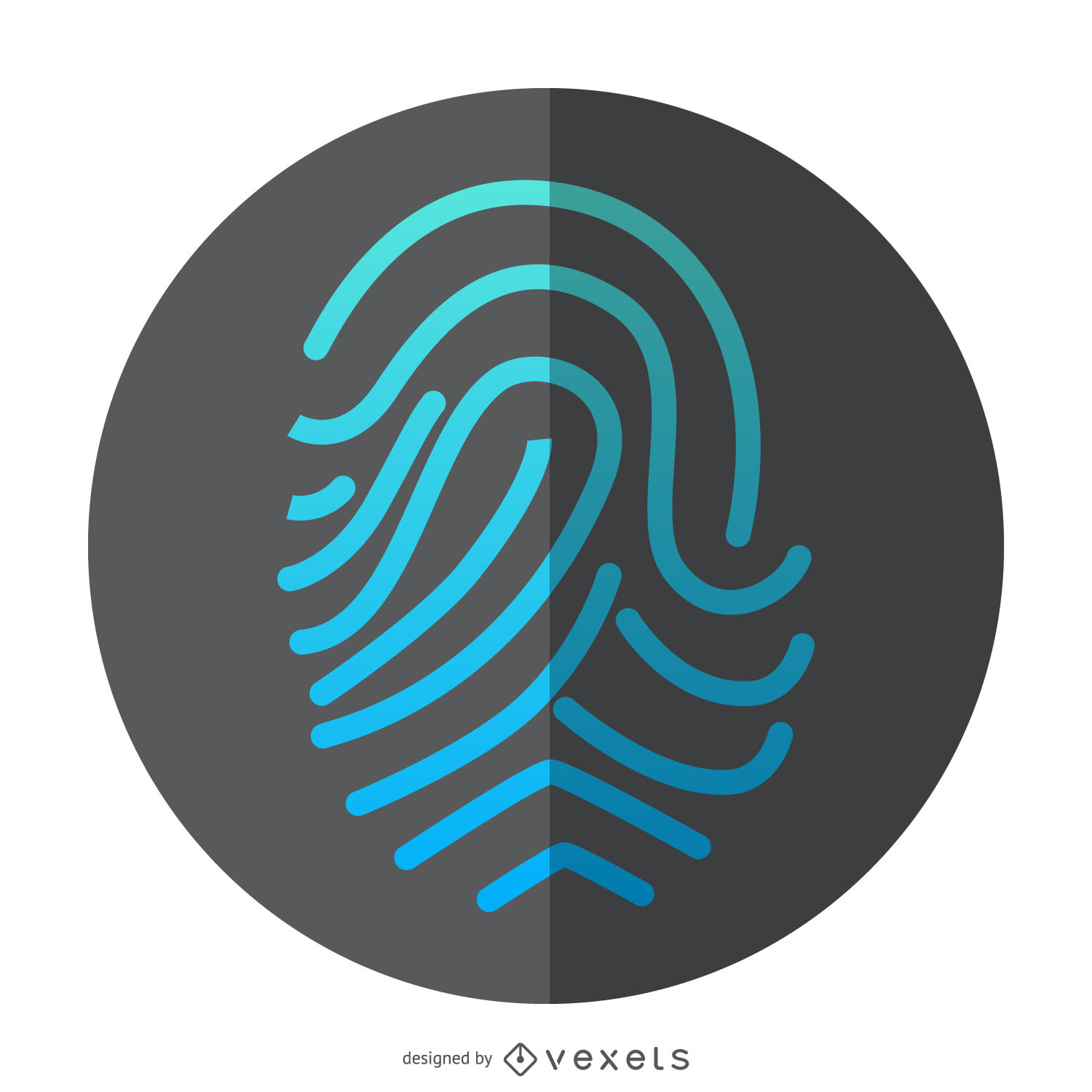1500x1500 Red Fingerprint Icon