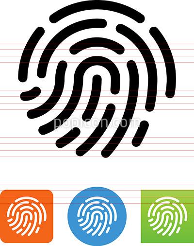 400x506 Vector Fingerprint Icon