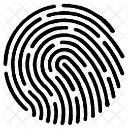 256x256 Fingerprint Icon Of Glyph Style