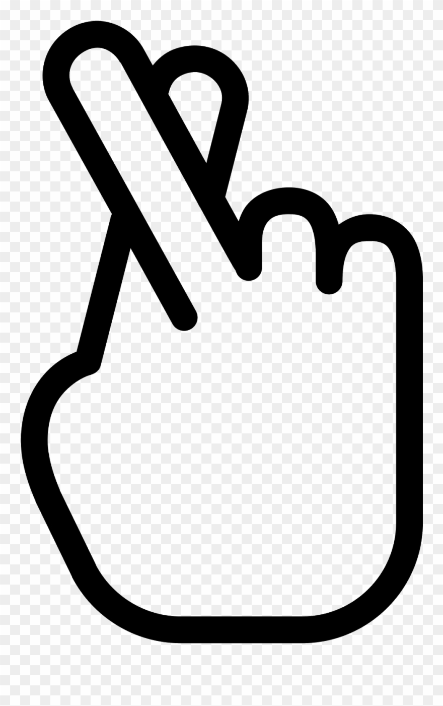 880x1401 Fingers Crossed Icon Clipart