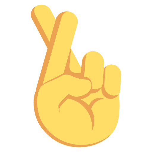 512x512 Hand With First And Index Finger Crossed Emoji Emoticon Vector