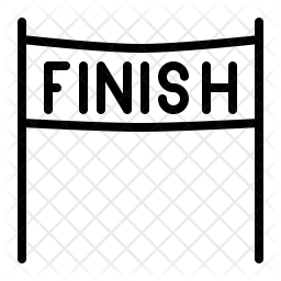 256x256 Finish Icon Of Line Style