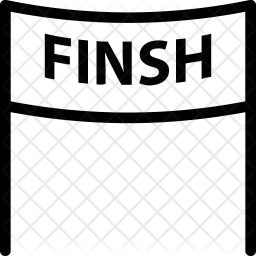 256x256 Finish Flag Icon Of Line Style