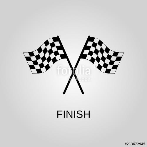 500x500 Finish Icon Finish Symbol Flat Design Stock