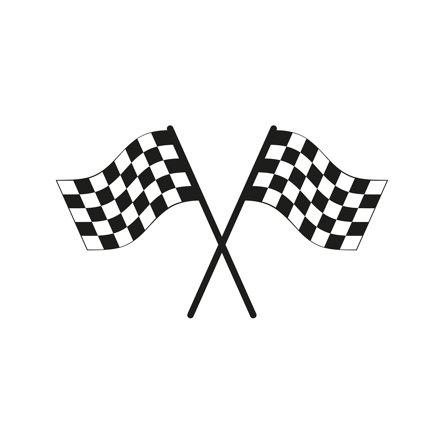 900x900 The Checkered Flag Icon Finish Symbol Flat
