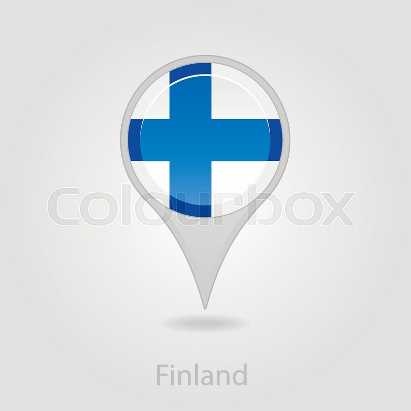 800x800 Finland Flag Pin Map Icon, Isolated Stock Vector Colourbox