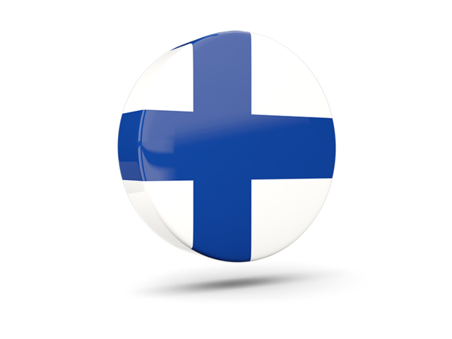 640x480 Glossy Round Icon Illustration Of Flag Of Finland