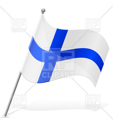 362x400 Icon Of Wavy Flag Of Finland Isolated On White Background Vector