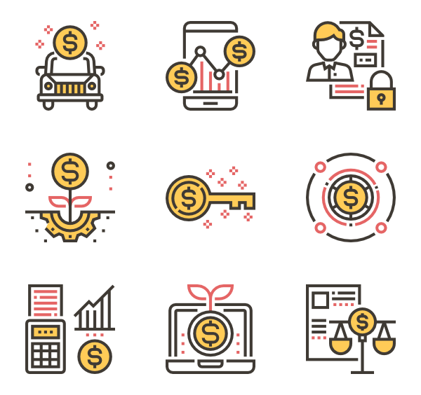 600x564 Banking Fintech Icons