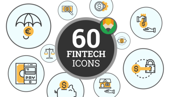 590x332 Fintech Financial Technology Icons