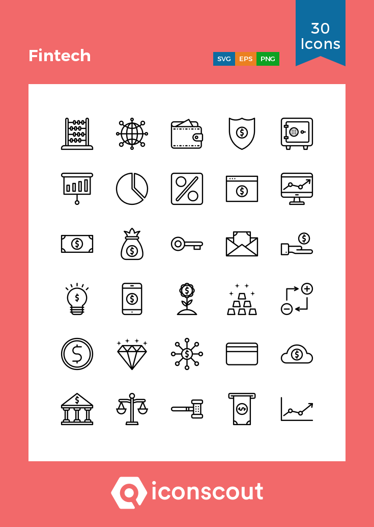 735x1034 Fintech Icon Pack