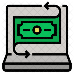 256x256 Fintech Icon Of Colored Outline Style