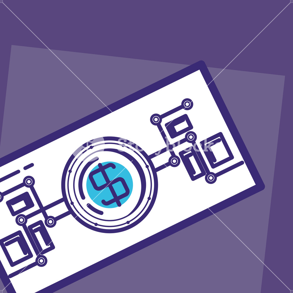 1000x1000 Bill Dollar Fintech Icon Vector Illustration Design Royalty Free