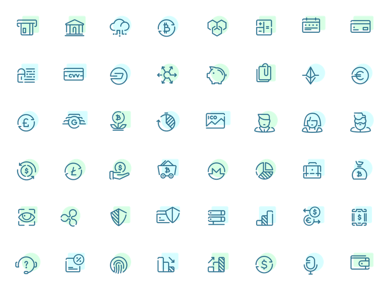 800x600 Ahemte Fintech Icons Sketch Freebie