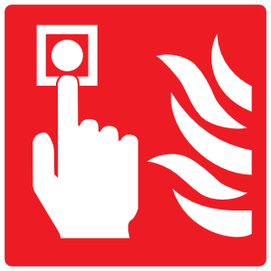 300x300 Fire Alarm Icon Sign Sticker