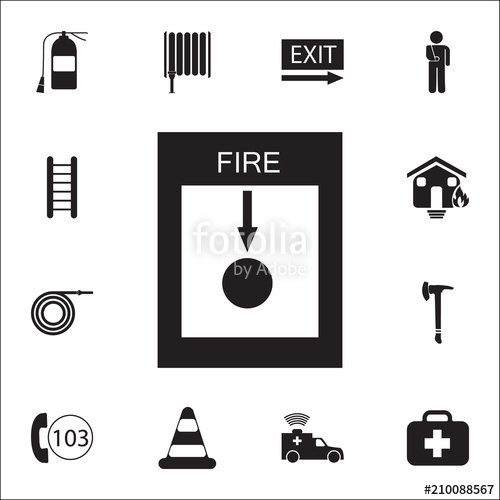 500x500 Fire Alarm Icon Detailed Set Of Fire Guard Icons Premium Quality
