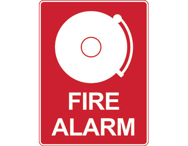 372x290 Fire Alarm Sign With Bell Icon