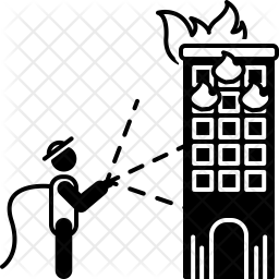 256x256 Fire Department Icon Of Glyph Style