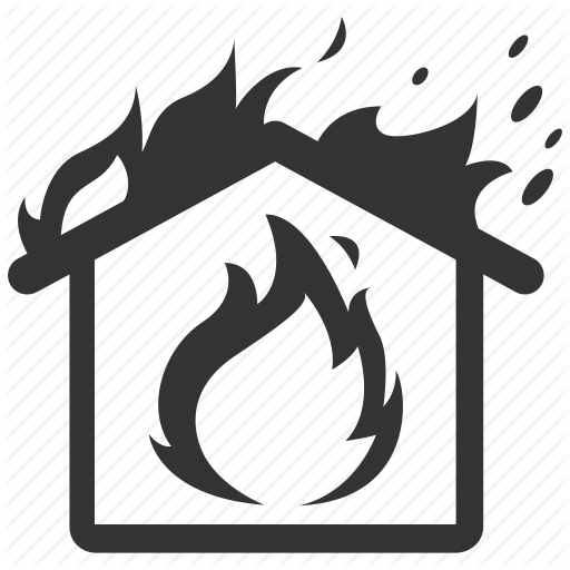 512x512 Accident, Burn, Burning, Fire, Flame, Flaming, House Burning Icon