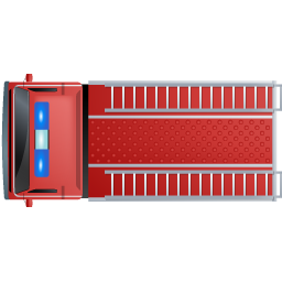 256x256 Fire Truck Top Red Icon Transporter Multiview Iconset Icons Land