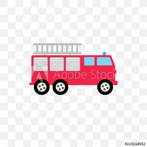 500x500 Fire Truck Icon Isolated On Transparent Background Simple