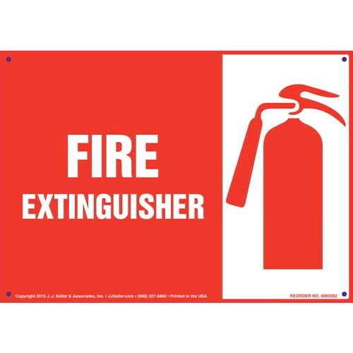 500x500 Fire Extinguisher Sign With Icon