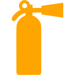256x256 Orange Fire Extinguisher Icon