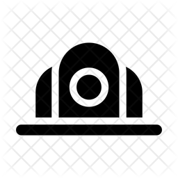256x256 Fire Fighter Helmet Icon Of Glyph Style