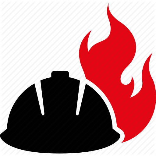 512x512 Burn, Danger, Fire, Flame, Helmet, Protection, Safety Icon