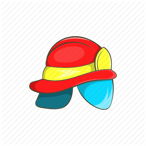 512x512 Cartoon, Equipment, Fire, Firefighter, Fireman, Helmet, Sign Icon