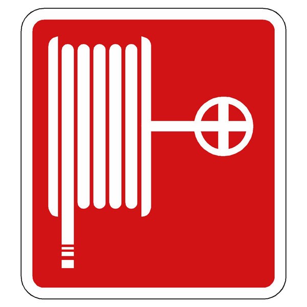 600x600 Fire Symbol Only Fire Hose Reel X Sign Safety Signs