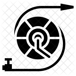 256x256 Fire Hose Icon Of Glyph Style