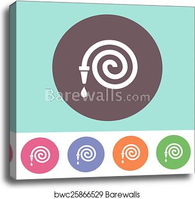 382x390 Fire Hose Icon, Canvas Print Barewalls Posters Prints