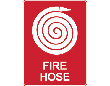 372x290 Fire Hose Sign With Icon