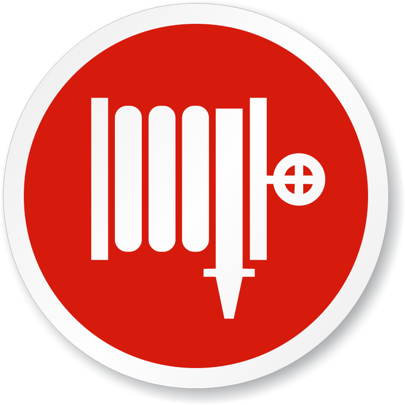 800x800 Iso Fire Hose Sign, Sku Is