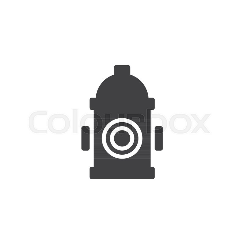 800x800 Fire Hydrant Icon Vector, Filled Flat Stock Vector Colourbox