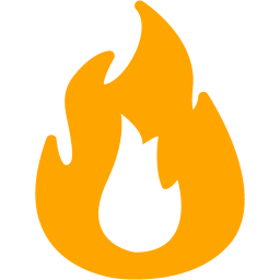 256x256 Orange Fire Icon
